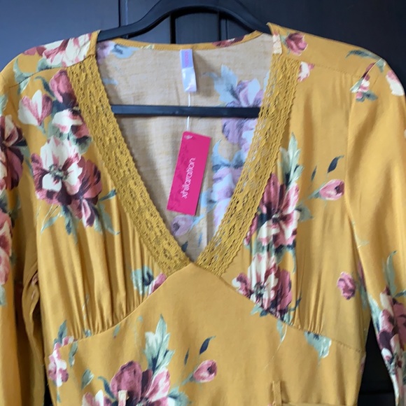 floral print long sleeve bohemian S - Picture 4 of 10